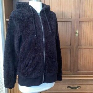 Roxy full zip fuzzy hoodie, Size Large